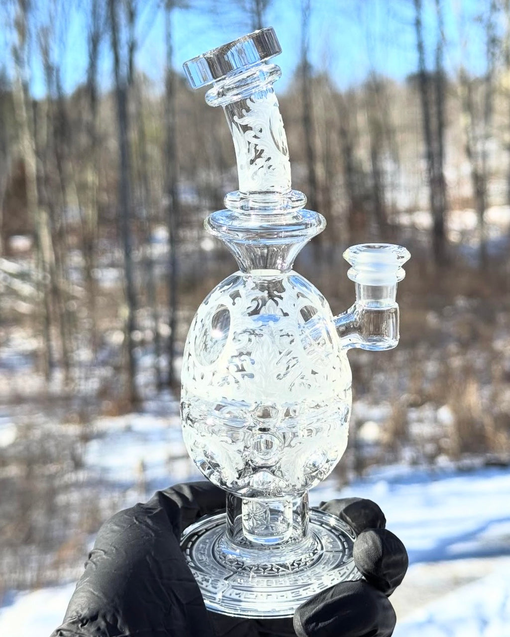 Carved Mini Fab Egg Mothership Glass