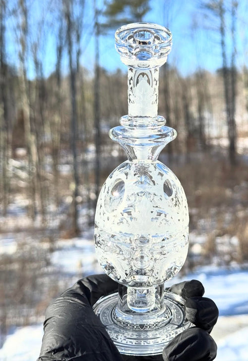 Carved Mini Fab Egg Mothership Glass